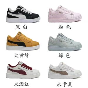 Shell Toe ผู้หญิงส้นแบนลำลองรองเท้าสีขาวรองเท้าผ้าใบกีฬาC03