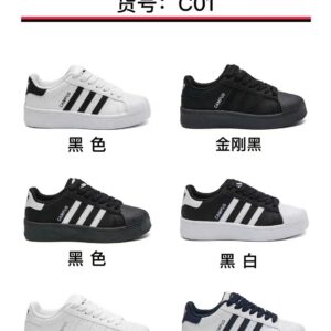 Shellhead ladies' white flat casual sneakersC01