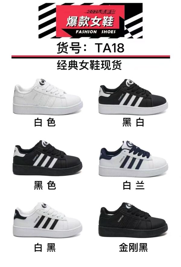 Flat white shoes women's board shoesTA18