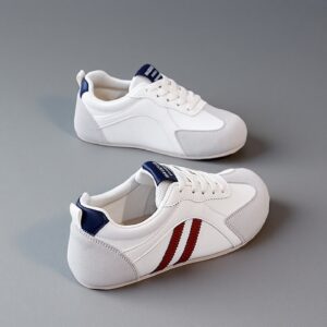 Made in China GAT ladies flat sole white sneakers German Army Trainer K3910