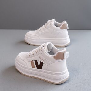 Made in China white platform shoes for women with breathable soles and height high top  NK883