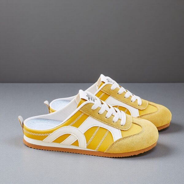 Summer is a trendy half-train white sneakers with flat soles that are versatile for students and casual womenXFA307 - 图片 4