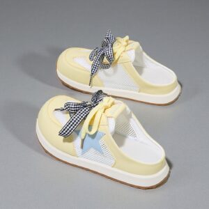 White shoes children summer half-length Korean version of the trend of no heel casual sports versatile board shoes women's shoesT6610