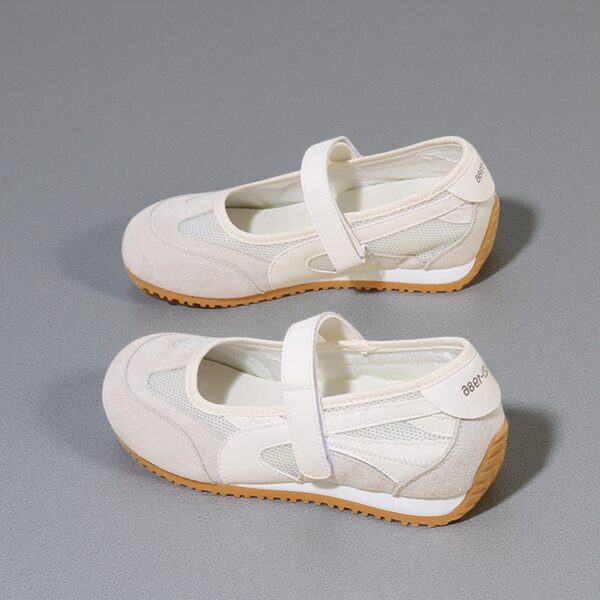 Mary Jane Velcro casual shoes, De Xun shoes, versatile flat sole, lace cut single shoes, French ballet women's shoes BN2001 - 图片 3