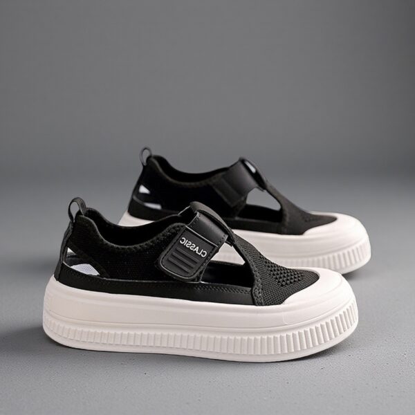 Shoes summer breathable thin fly woven women's thick sole hollow casual shoes KT2680 - 图片 3
