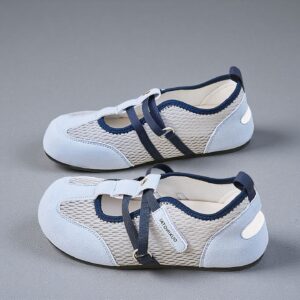 Mary Jane hollow mesh breathable flat sole casual board shoe XT183