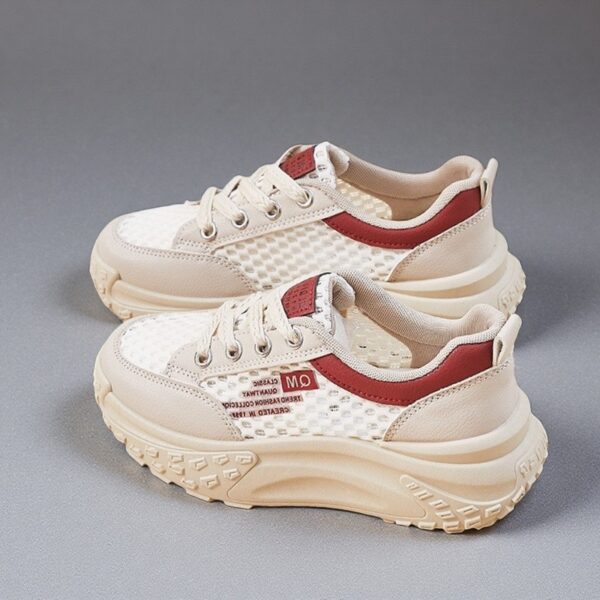Made in China, this women's flat-soled heightening mesh shoes are breathable for summerXY518 - 图片 4