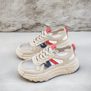 Women's Chinese-made thick-soled white breathable mesh KT2669