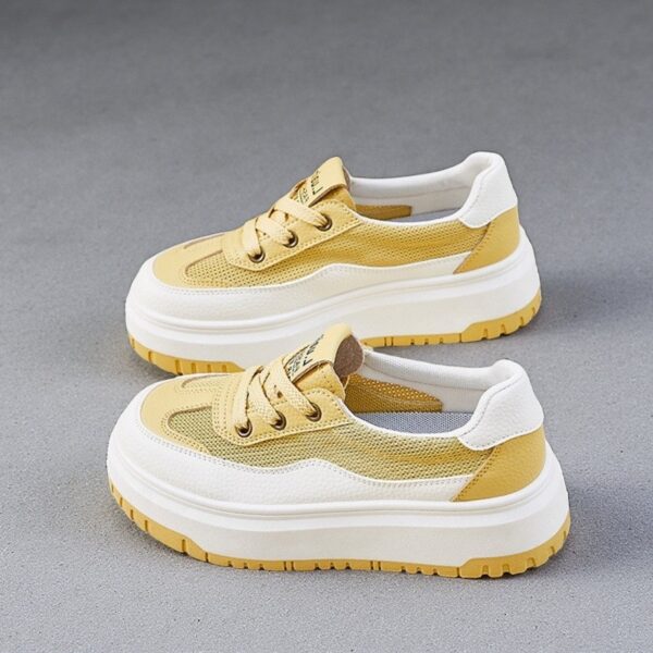 Women's shoes made of thick white breathable mesh KT290 - 图片 4