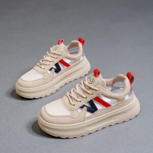 Made in China, breathable white sole women's sports shoes with mesh surfaceQ5638