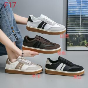 Made in China weiße flache Damenschuhe Lederoberfläche Mode beliebte DamenschuheF17