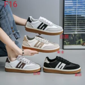 Made in China weiße flache Damenschuhe Lederoberfläche Mode beliebte DamenschuheF16