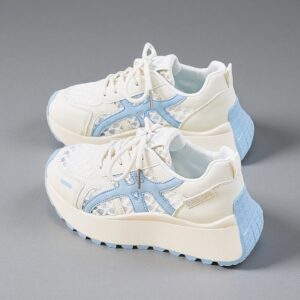 White fashion popular thick sole height summer breathable women's shoesZY2007