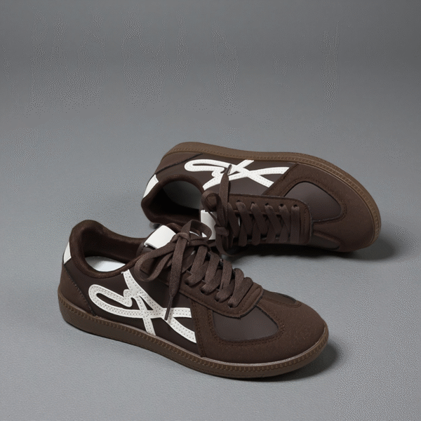Couple's sneakers with thick white sole Men's white shoes running women's shoes German Army Trainer F8863 - 图片 5