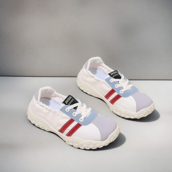 Made in China, the white sneakers with leather surface are light and comfortable for autumnQ3006 - 图片 3