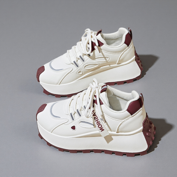 Made in China white leather shoes running sports Cortez shoes for women HL893 - 图片 2