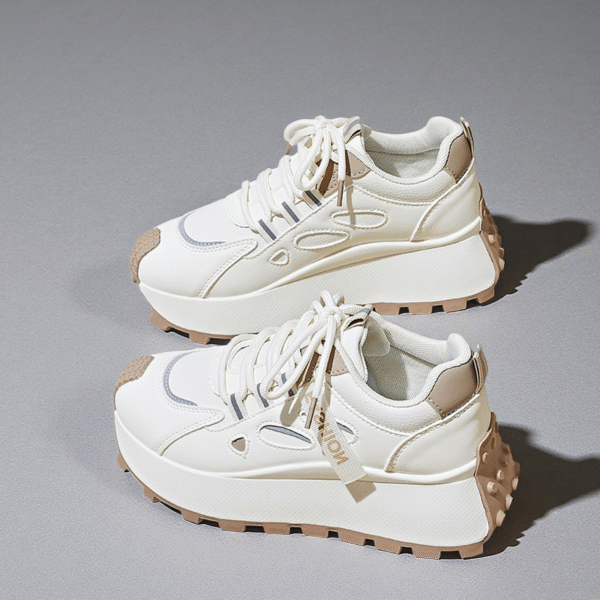 Made in China white leather shoes running sports Cortez shoes for women HL893 - 图片 3