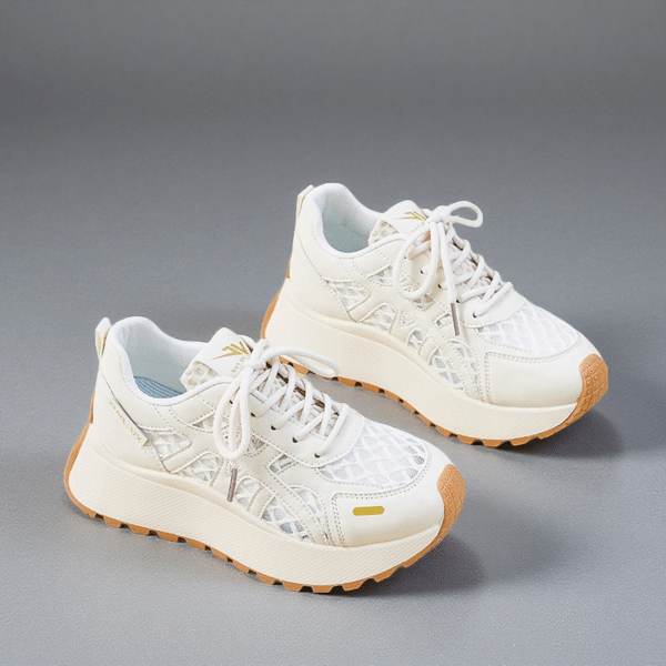 White fashion popular thick sole height summer breathable women's shoesZY2007 - 图片 3