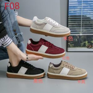 Hecho en China Zapatos planos blancos de las mujeres Zapatos de mujer populares de la moda con superficie de cueroF08
