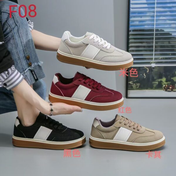 Hecho en China Zapatos planos blancos de las mujeres Zapatos de mujer populares de la moda con superficie de cueroF08