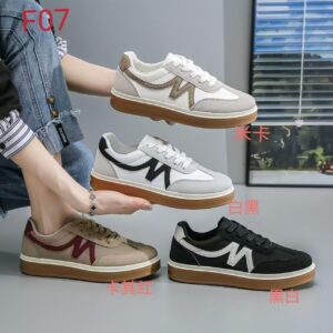 Hecho en China Zapatos planos blancos de las mujeres Zapatos de mujer populares de la moda con superficie de cueroF07