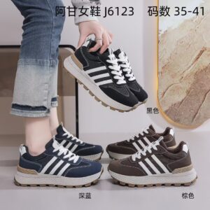 Made in China German Army Trainer Cortez dad shoes Women's thick-soled sneakers J6123