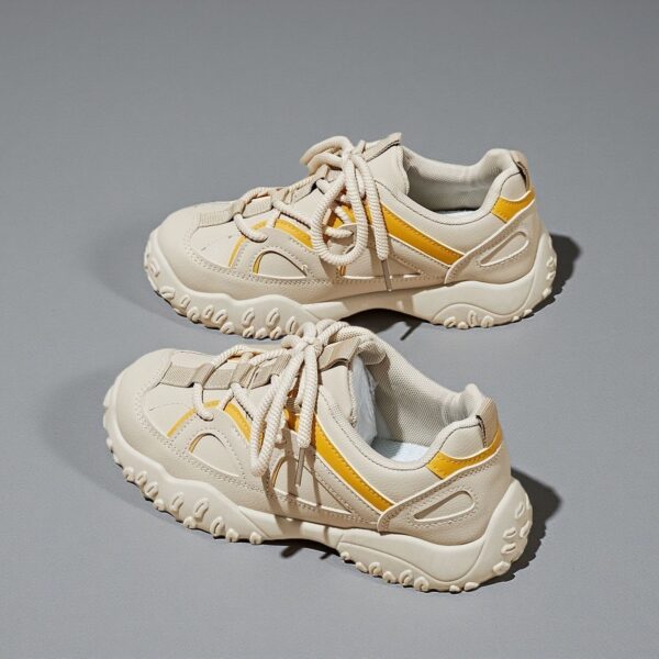 Made in China white leather women's flat shoes sports shoes Q2507 - 图片 2
