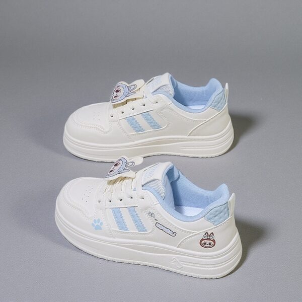 Hecho en China Zapatos blancos de suela plataforma Zapatillas de deporte de mujerY201 - 图片 3