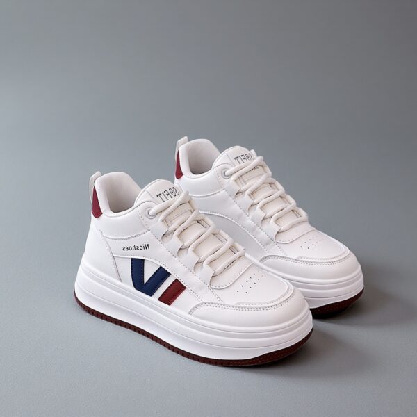 Made in China white platform shoes for women with breathable soles and height high top  NK883 - 图片 3