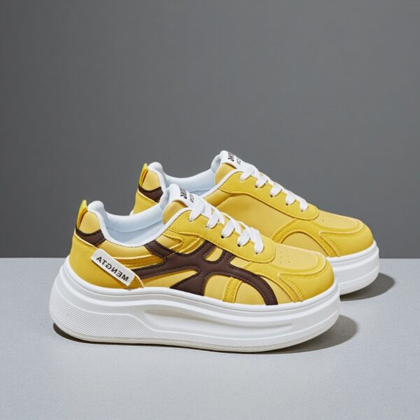 Made in China white platform shoes for women with breathable soles and height GT9905 - 图片 3