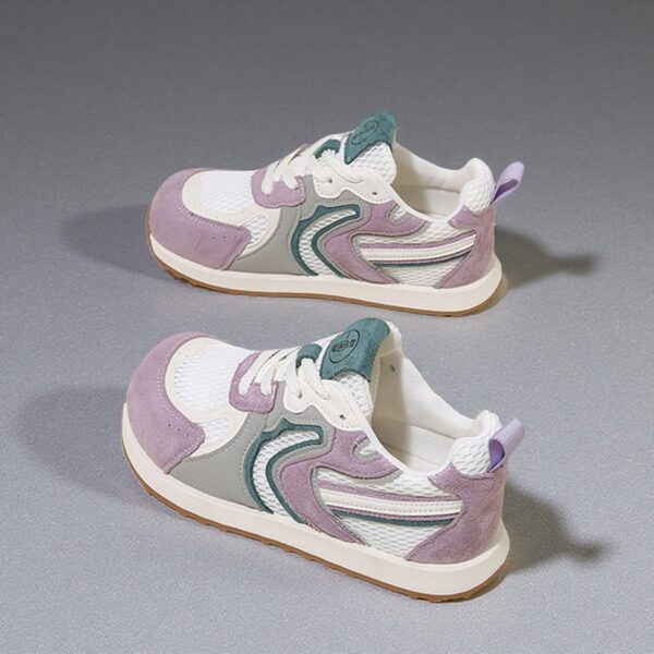 White shoes with moral lessons, summer big head, cute and ugly, trendy women's shoes, breathable, casual, sports, versatile board shoesT6601 - 图片 2