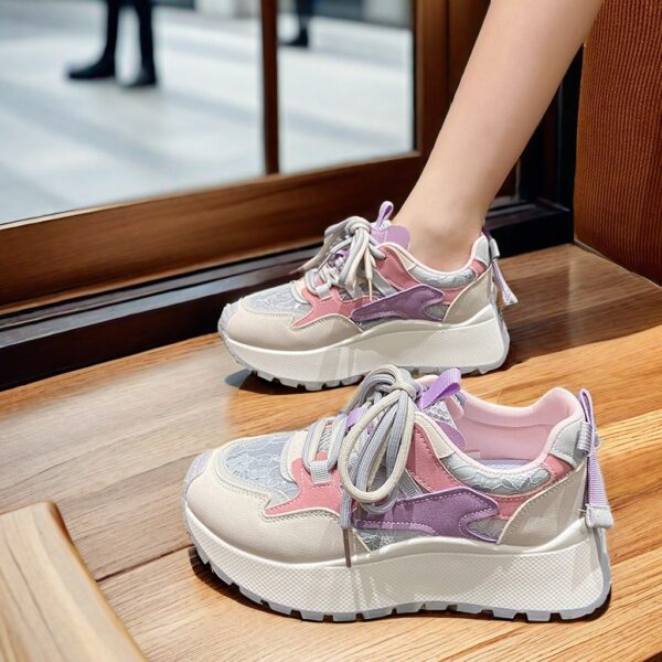 Made in China, the thick sole heightened mesh surface is breathable and comfortableBN016 - 图片 3