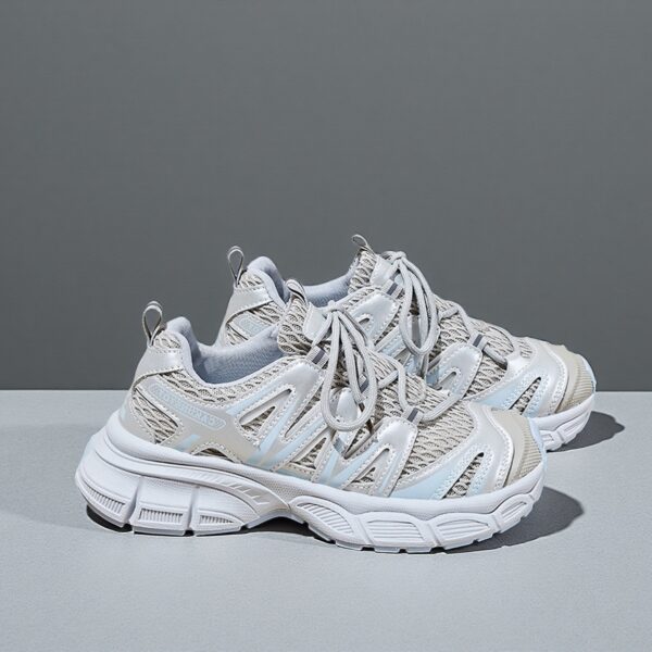 Dechuexian women's summer breathable mesh fashion versatile thick sole sports casual shoes trendy LD018 - 图片 3