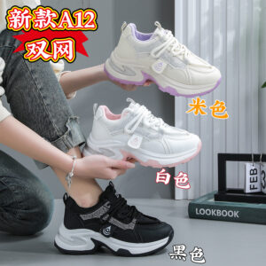 ClunkySneaker Net surface high quality thick sole versatile women's sports shoes A12