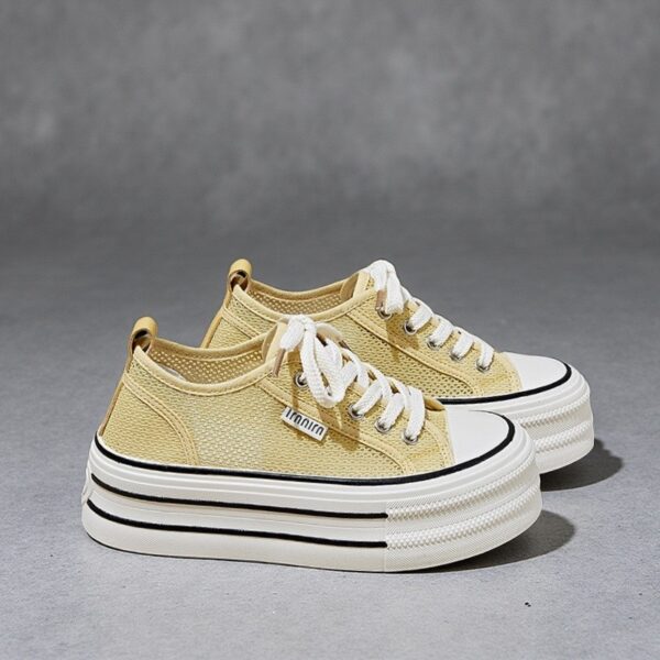 Women's shoes made of thick white breathable mesh KT298 - 图片 2