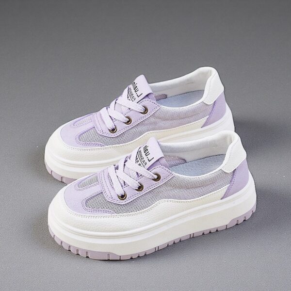 Women's shoes made of thick white breathable mesh KT290 - 图片 3