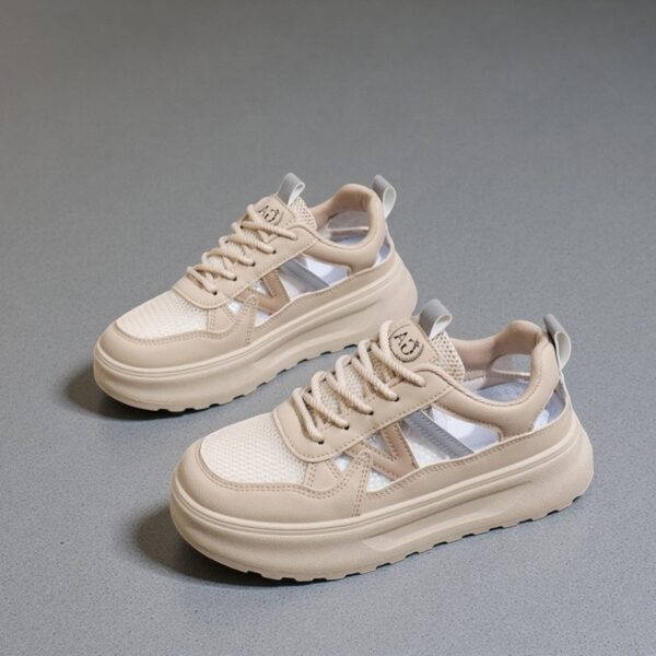 Made in China, breathable white sole women's sports shoes with mesh surfaceQ5638 - 图片 2