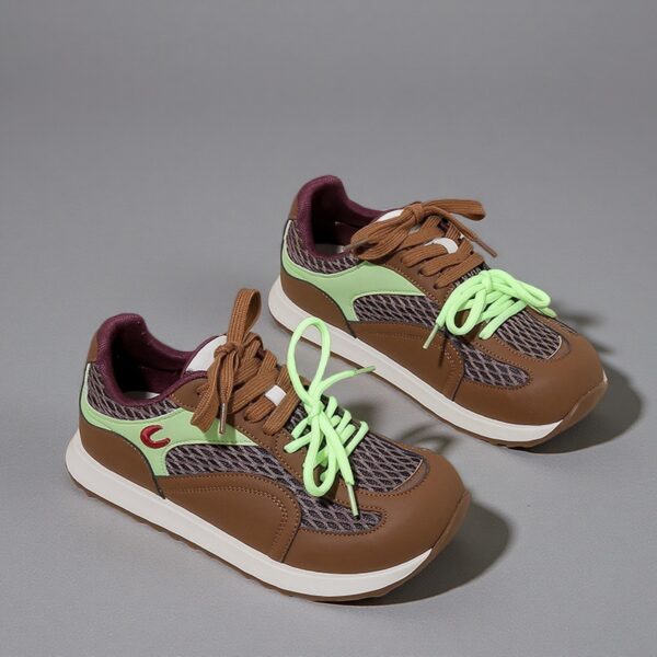 Made in China German Army Trainer Cortez dad shoes Women's thick-soled sneakers T617 - 图片 2