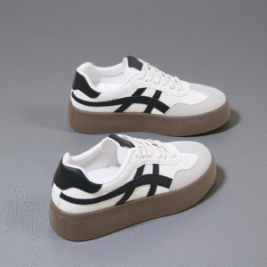 Couple's sneakers with thick white sole Men's white shoes running women's shoes German Army Trainer F8861