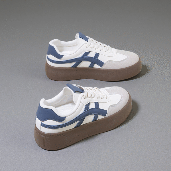 Couple's sneakers with thick white sole Men's white shoes running women's shoes German Army Trainer F8861 - 图片 8