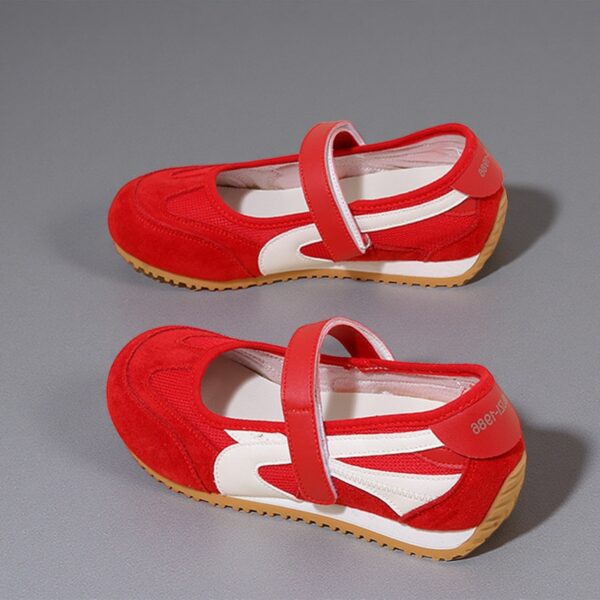 Mary Jane Velcro casual shoes, De Xun shoes, versatile flat sole, lace cut single shoes, French ballet women's shoes BN2001 - 图片 2