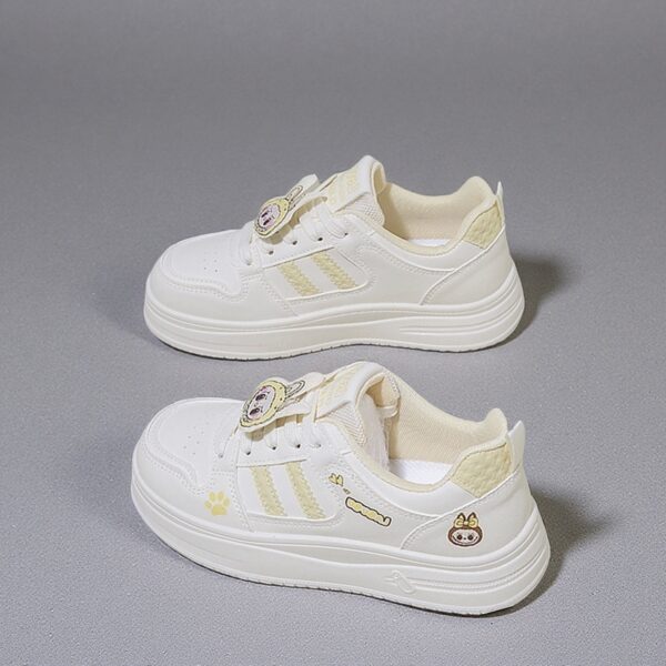 Hecho en China Zapatos blancos de suela plataforma Zapatillas de deporte de mujerY201 - 图片 2