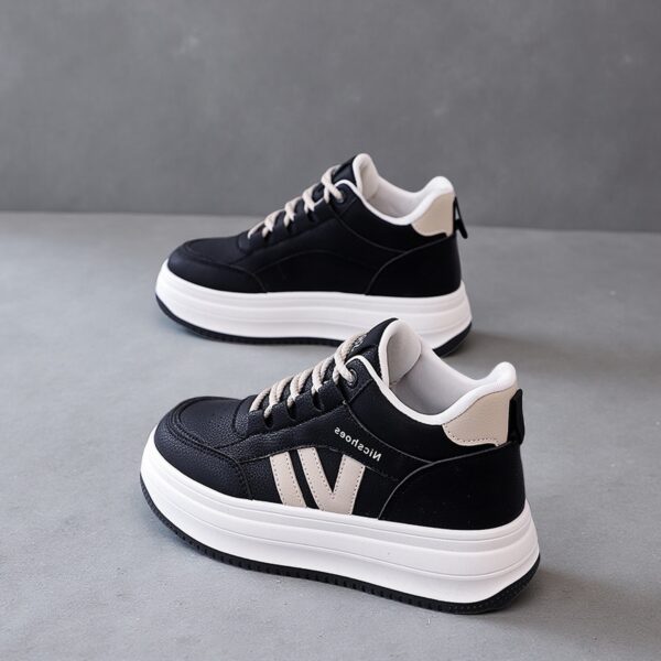 Made in China white platform shoes for women with breathable soles and height high top  NK883 - 图片 4