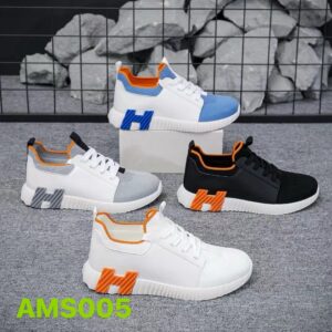 White mesh breathable women's and men's flat-soled sneakers for couplesAMS005