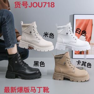 Made in China, British-style leather shoes with round toe, versatile loafers with thick soles and heightening sole JOU718