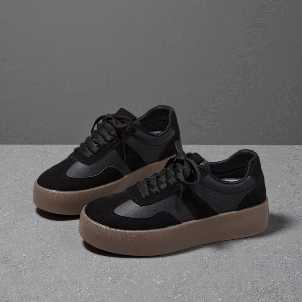 Couple's sneakers with thick white sole Men's white shoes running women's shoes German Army Trainer F8862 - 图片 2