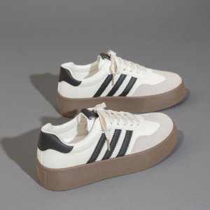 Couple's sneakers with thick white sole Men's white shoes running women's shoes German Army Trainer F8860