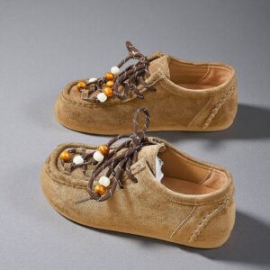 China-made retro thick-soled bohemian women's shoes with headband and ankle strap for vacation style Mule Wallabee Y25