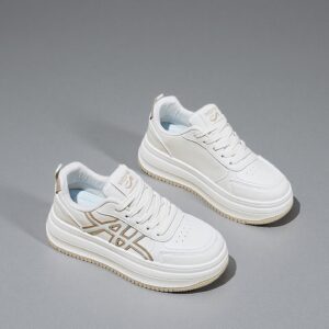 China-made thick-soled women's height-increasing sneakers with white shoes 5cm height increase NK882