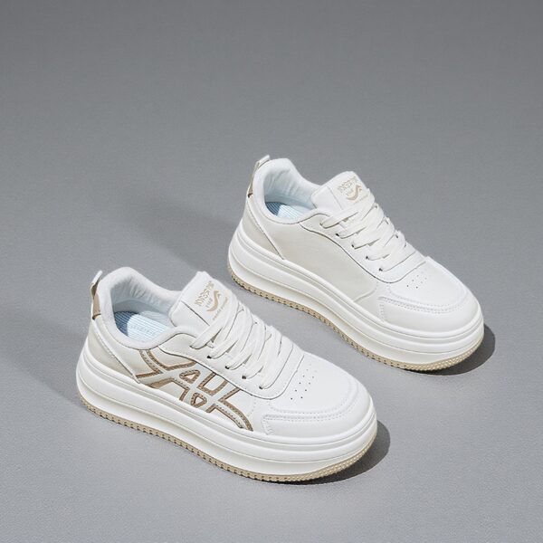 China-made thick-soled women's height-increasing sneakers with white shoes 5cm height increase NK882